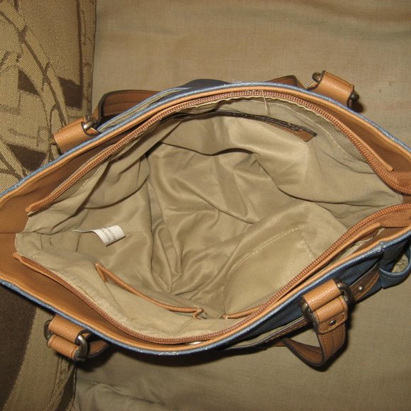 Rosetti Faux Leather Blue Denim Bag, Medium - Picture 7 of 9